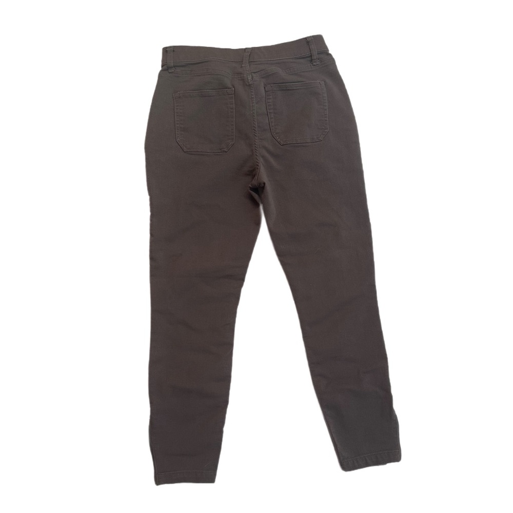 KNOX ROSE ~ Chocolate Brown Stretch Denim Pants w/Pork Chop Pockets size 8